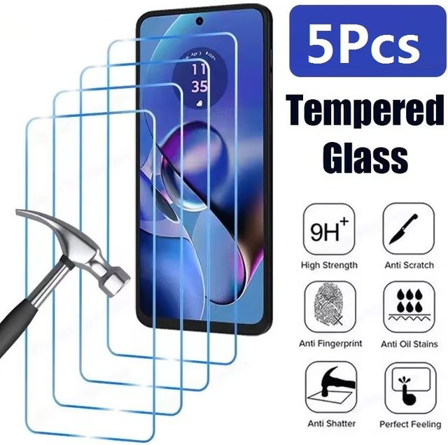 5 Stück HD-Glas Displayschutz für Motorola G60 G53 G53J G53Y 5G G13 G23 G54 in Transparent - Bild 1