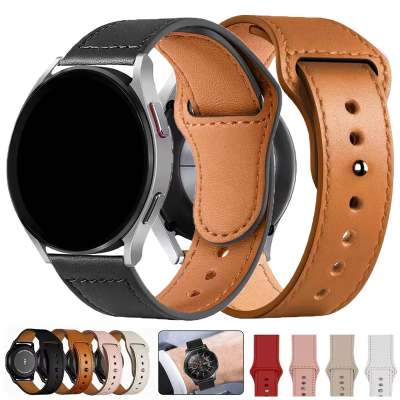 Uhrenarmband Leder, 20mm 22mm, Samsung Galaxy Watch, Huawei Watch GT - Bild 6
