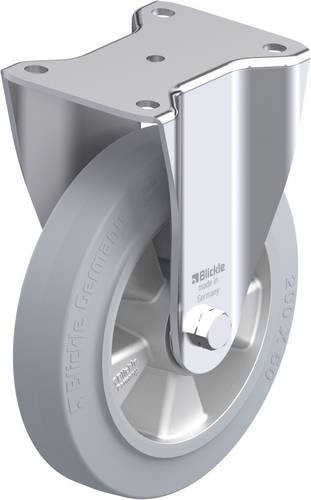 Blickle Bockrolle BH-ALEV 200K-SG in Grau mit Stahlgehäuse und 200 mm Rad-Durchmesser für eine Tragfähigkeit von 500 kg - Bild 1