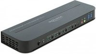 Delock DisplayPort 1.4 KVM Switch 8K 30Hz mit USB 3.0 und Audio in Schwarz (11484) - Bild 1