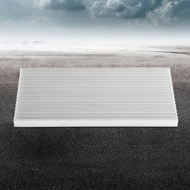 YOUTHINK Aluminium-Kühlkörper für Hochleistungs-LED-Licht, Farbe: Silber/Weiß, B/T/H: 300 x 140 x 20 mm - Bild 1