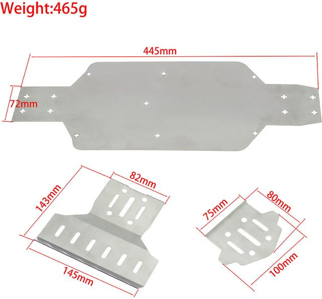 MJX Unterkörperschutz aus Edelstahl 304 für Hyper Go 7304 1/7, Zubehör - Bild 1