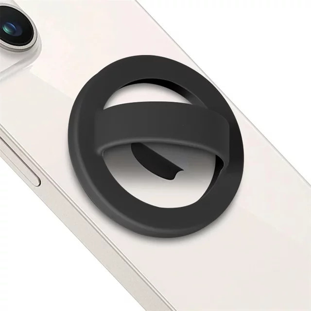 OLPAY Magnetischer Silikon-Fingerriemen für MagSafe iPhone, Universelles Handgelenk-Armband und Handy-Charm in Schwarz - Bild 1