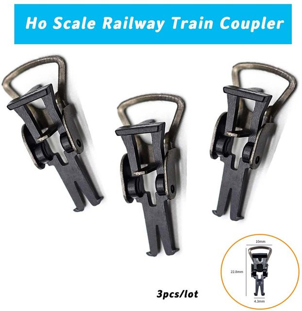 TERAYSUN Railway Train Coupler Metal & Plastic Hook Accessories 3-teiliges Set 1:87 - Bild 1