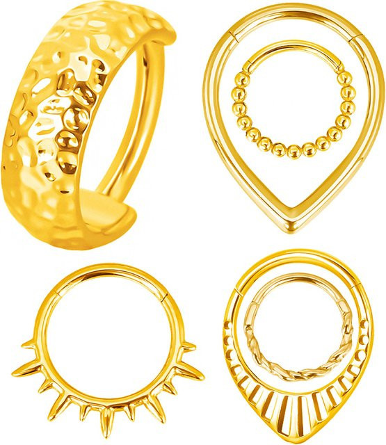 G23 BODY JEWELRY Nasenring, Titan, Gold, Unisex - Bild 1