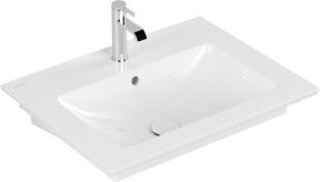 V&B Waschtisch Venticello mit Hahnloch und Überlauf, weiß, B: 65 cm, T: 50 cm - Bild 1
