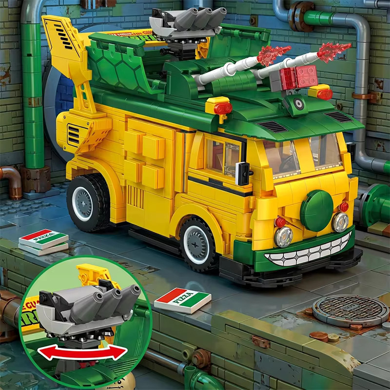 barweer Film-Party-Van Turtles, Bausteine, 1414 Teile, ab 14 Jahren - Bild 3