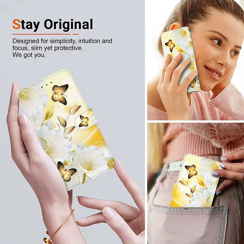 Magnetische Cartoon Flip Wallet Case Stand Hülle für Samsung Galaxy A-Serie in Multicolour - Bild 3