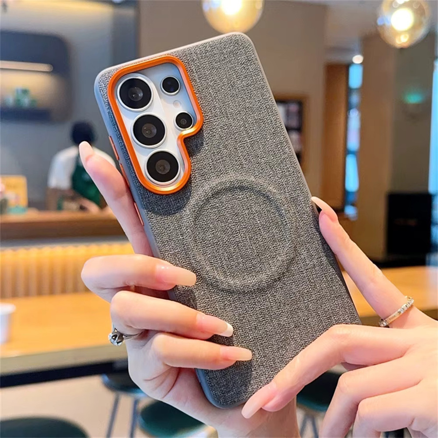 Stoßfeste magnetische Stoff-Handyhülle von lolozzx für Android in Schwarz oder Grau - Bild 4