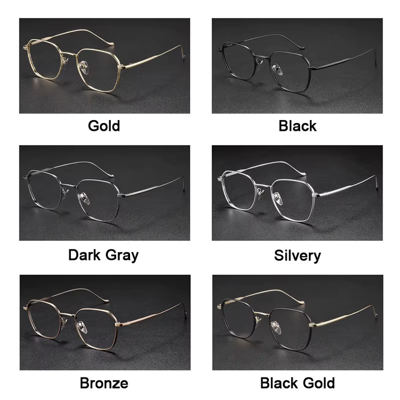 Luxus Marke Replik C-316 Korrektionsbrille, Titan, Vollrand, Unisex - Bild 3