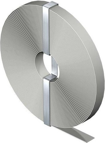 OBO Bettermann Spannband in Silber, Länge: 100 m, Breite: 15 mm - Bild 1