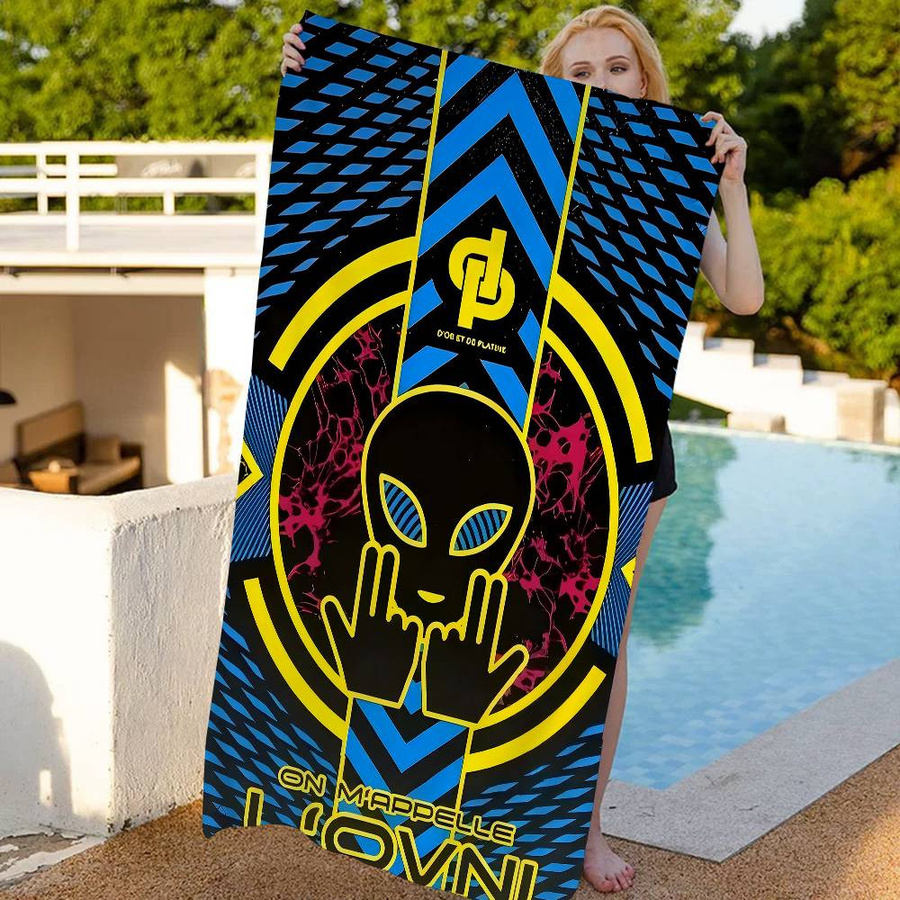 Ka Chen Muda Mikrofaser Strandtuch in Weiß und Multicolour, B: 63 cm, H: 120 cm - Bild 4