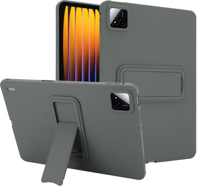 Xiaomi Tablet Hülle mit Ständer und Hartschale für Redmi Pad SE 8,7 Zoll und Xiaomi Pad 6 11, transparent/grau - Bild 1