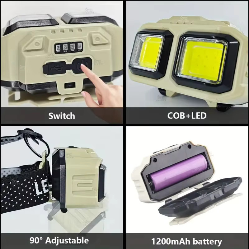 KDULIT COB LED Scheinwerfer Wiederaufladbare Arbeitsleuchte Wasserdicht in Weiß für Outdoor Camping und Angeln - Bild 6