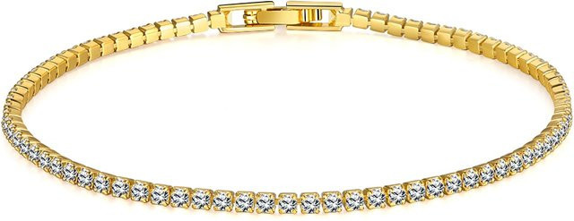LiHong Tennisarmband 925 Silber, Zirkonia, 16–19 cm, Unisex - Bild 1