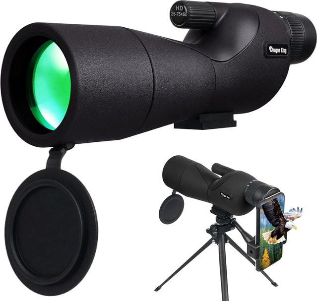 Professionelles Teleskop-Spektiv mit Zoom-Monokular FMC BAK4 für Jagd, Vogelbeobachtung und Zielschießen in Grün und Schwarz - Bild 1