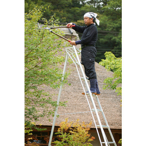 Niwaki Aluminium Gartenleiter 3-Holm in Silber, B/H: 147 x 300 cm - Bild 5