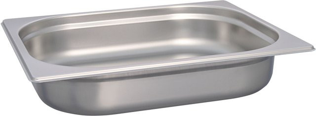 Schneider GN 1/2 Gastronormbehälter aus Edelstahl, Silber, Volumen: 3,8 l, Höhe: 6,5 cm - Bild 1