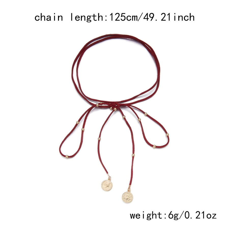 Rinhoo Multilayer Halskette, Leder, Perle, Gold, Unisex - Bild 5