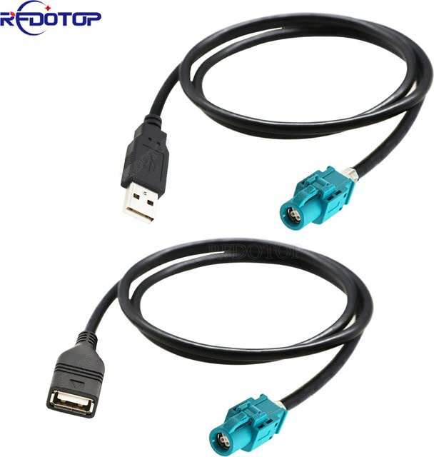 RFDOTOP USB-C auf 4-polige HSD-Code Z-Buchse LVDS-Kabel für Auto-Kopfeinheit und Steuerbildschirm in Schwarz - Bild 1