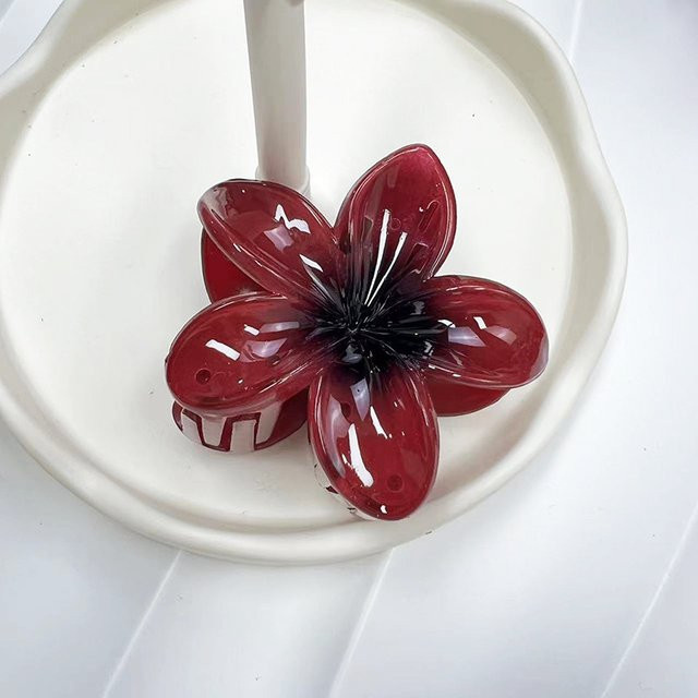 FORSEVEN Haarspange, Rote Blume, Kunststoff, Damen - Bild 1