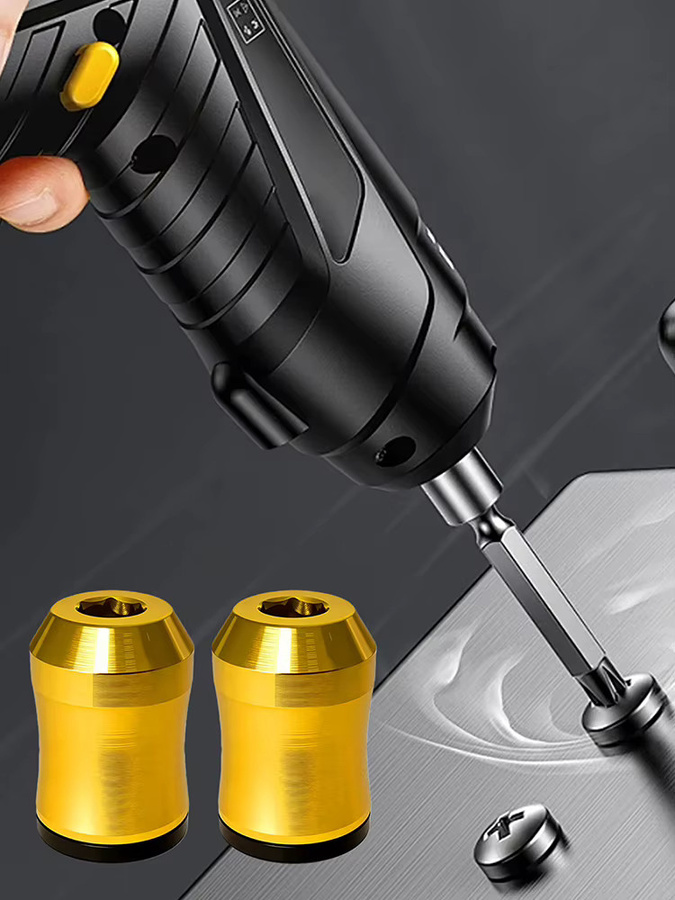 ATUOTIN Magnetische Schraubenringe aus Aluminiumlegierung in Lila, 2er-Set, 6,35mm Universal-Magnetisierer für Schraubendreher-Bits - Bild 4
