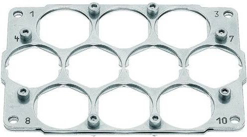 Harting Halterahmen Buchseneinsatz in Silber 09400489960 - Bild 1