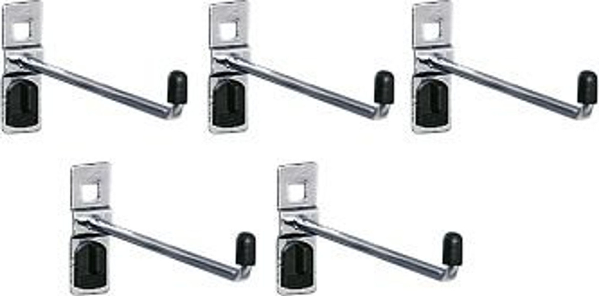 Bott Wandhaken für Lochplatten mit schmaler Grundplatte, Farbe: Silber, B/T/H: 2,0 x 100 x 6,0 cm, Durchmesser: 6 mm - Bild 2