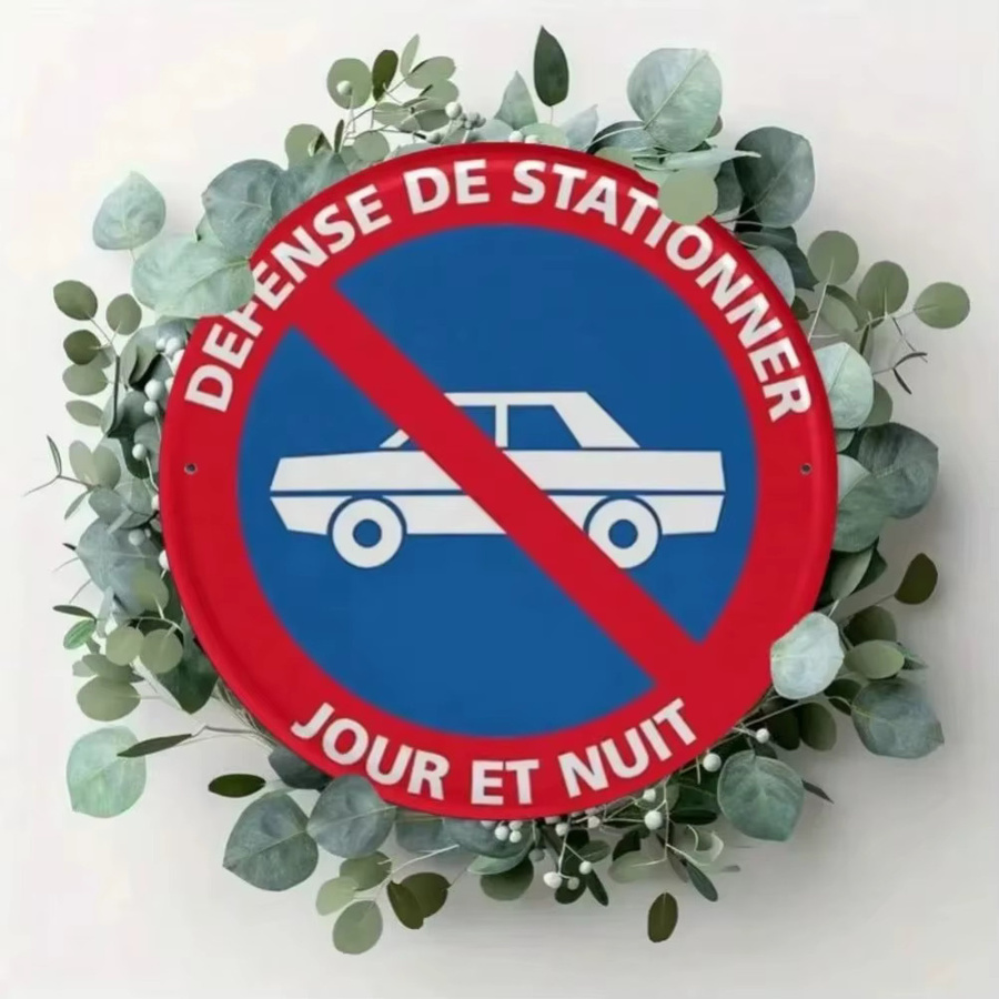 Rundes Vintage-Schild CIFBUY aus Eisen in Mehrfarbig für deine Wanddekoration - Bild 3