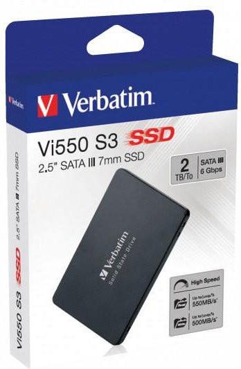Verbatim Vi550 S3 Interne SATA SSD 2 TB, 2,5 Zoll, Schwarz - Bild 3