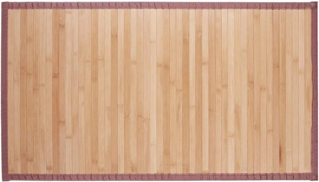 Relaxdays Bambusmatte aus Bambus und Polyester in Braun und Beige, rutschhemmend, B: 45 cm, L: 80 cm - Bild 1