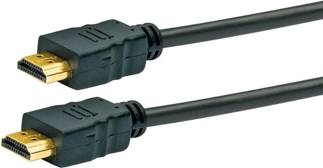 Schwaiger HDMI-Kabel mit Ethernet/LAN in Schwarz, 5 m - Bild 1