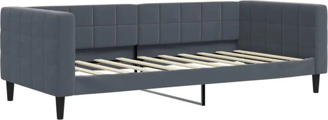 vidaXL Tagesbett aus Samt in Anthrazit Dunkelgrau B/T/H: 90 x 190 cm - Bild 1