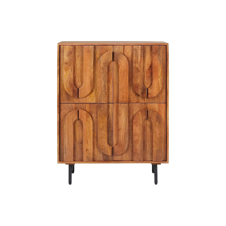 Vente-unique Sideboard Mizoram aus Mango-Holz in Braun und Schwarz, Breite: 90 cm - Bild 2