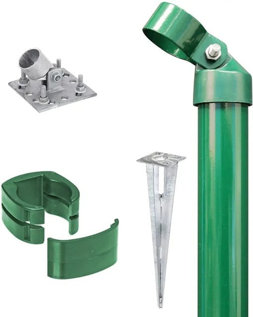 Alberts Fix-Clip Pro Eck-Set für Zaun in Grün, zum Aufschrauben, Höhe: 153 cm - Bild 1