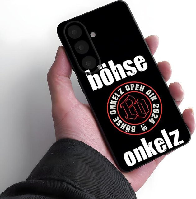 B-Bohse Onkelz Band Handyhülle für Samsung Galaxy A-Serie, stoßfest und weich, Farbe: Schwarz - Bild 1