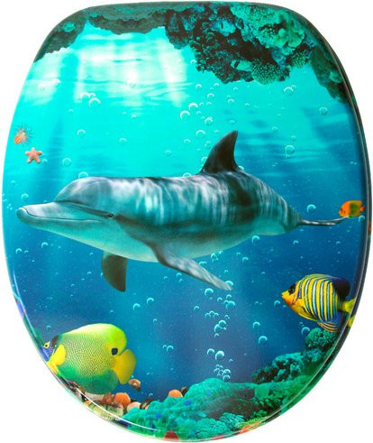 Sanilo Bad-Accessoire-Set Delphin Korallen, 3-teilig, Blau - Bild 1