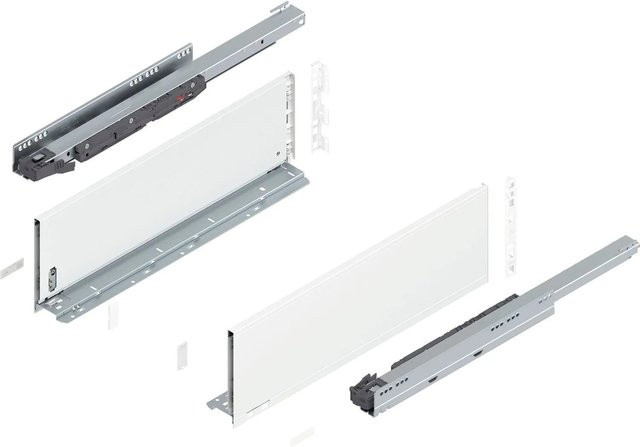 Blum Legrabox Pure Set Höhe C Tip-On Vollauszug Seidenweiß 550 mm 1 Paar - Bild 1