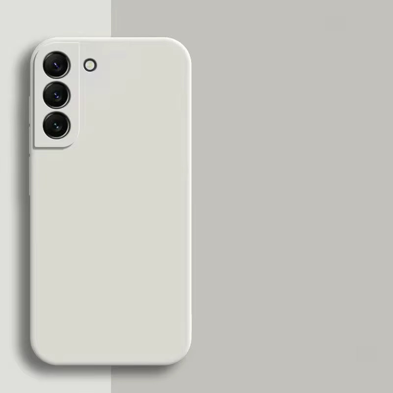 Quadratische Flüssigsilikonhülle in Schwarz für Samsung Galaxy S21 S22 S23 S24 S25 FE Plus Ultra mit Kamera-Schutzhülle - Bild 3
