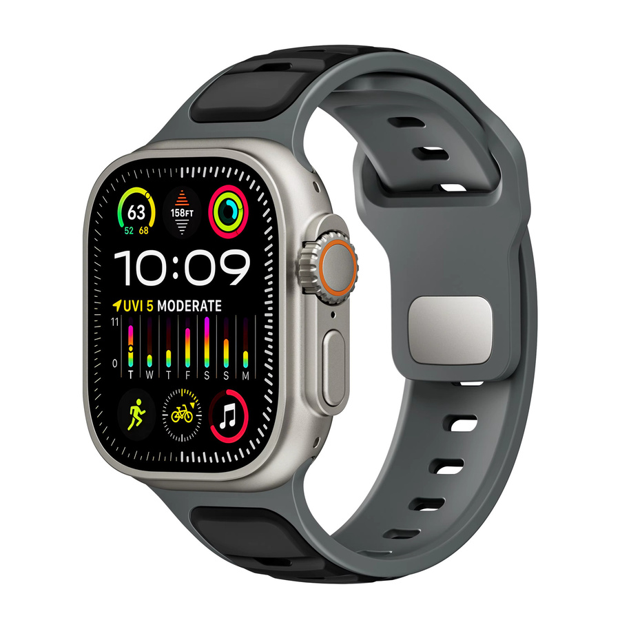 Uhrenarmband Silikon, Schwarz, Unisex - Bild 1