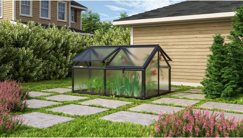 VITAVIA Frühbeet Zola aus Stahl in Schwarz, B/T/H: 89 x 124,3 x 71,3 cm - Bild 1