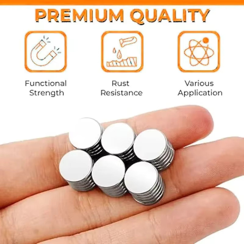 U-POLEMAG Neodym-Seltenerd-Magnete runde Scheiben, Farbe: Silber, Durchmesser: 3 mm, Höhe: 10 mm - Bild 2