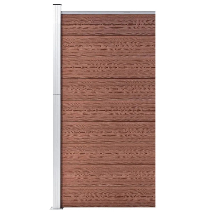 vidaXL Zaunelement aus WPC in Braun, B/H: 95 x 186 cm - Bild 2