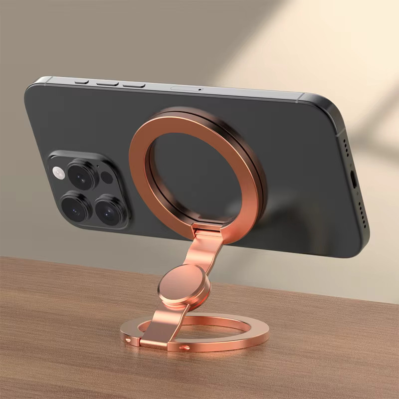 WSSHE Magnetische Desktop-Telefonhalterung in Schwarz, Tragbarer und Drehbarer Magnetständer für Mobiltelefone und iPhone - Bild 2