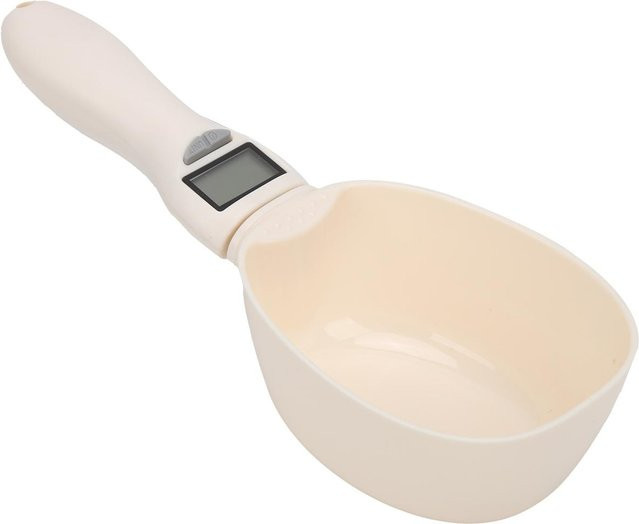 TOMTOP JMS Löffelwaage in Beige, elektronische Backwaage für Lebensmittel mit 1 g Genauigkeit und 800 g Kapazität - Bild 1