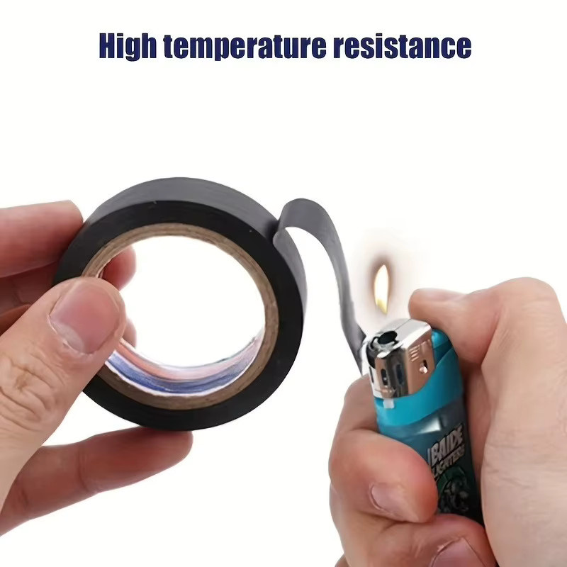 YITAPE PVC-Elektroisolierband, 2 Rollen, Schwarz, Breite: 16 mm, Länge: 10 m, flammhemmend und wasserdicht - Bild 5