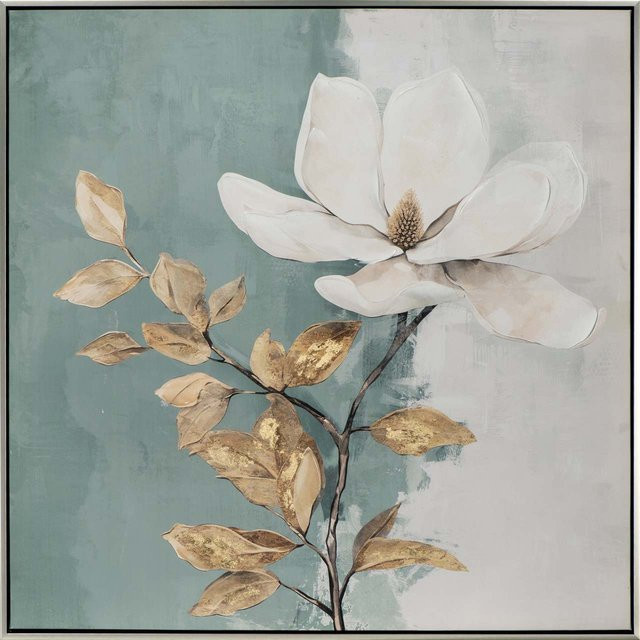 Art Universe Leinwandbild White Flowers Modern Floral Illustration, Farbe: Weiß, B/T/H: 80 x 80 x 80 cm - Bild 1