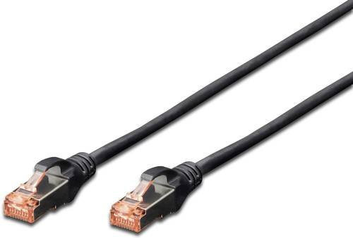 Digitus RJ45 Patchkabel CAT 6 S/FTP Ethernet LAN Schwarz 0,50 m - Bild 1