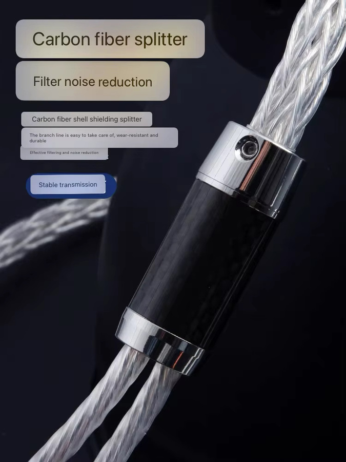 Preffair HiFi 8AG Sterling Silber Lautsprecher-Audiokabel, 1 Paar 16-adrig, Farbe: Silber - Bild 2