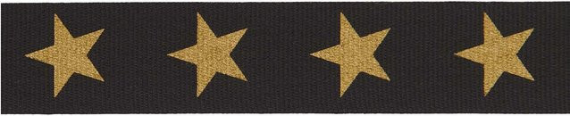 Rico Design Paper Poetry Taftband Sterne in Schwarz Gold, Breite: 16 mm, Länge: 3 m - Bild 1